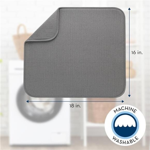 Dish Drying Mat, Highly Absorbent Microfiber Kitchen Counter Mat - Picture 5 of 7